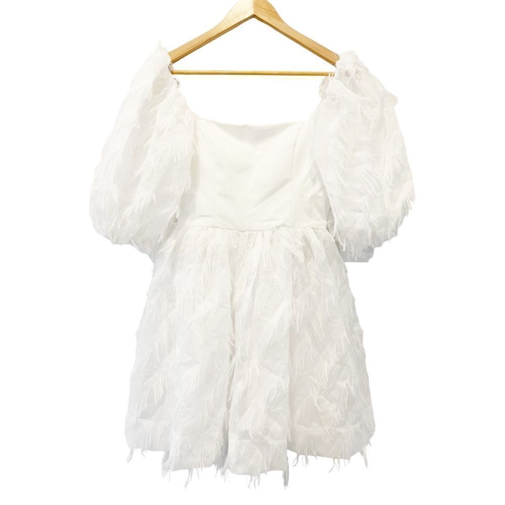 Black Halo Pepper Mini Dress White in Size 4 - Picture 3 of 10